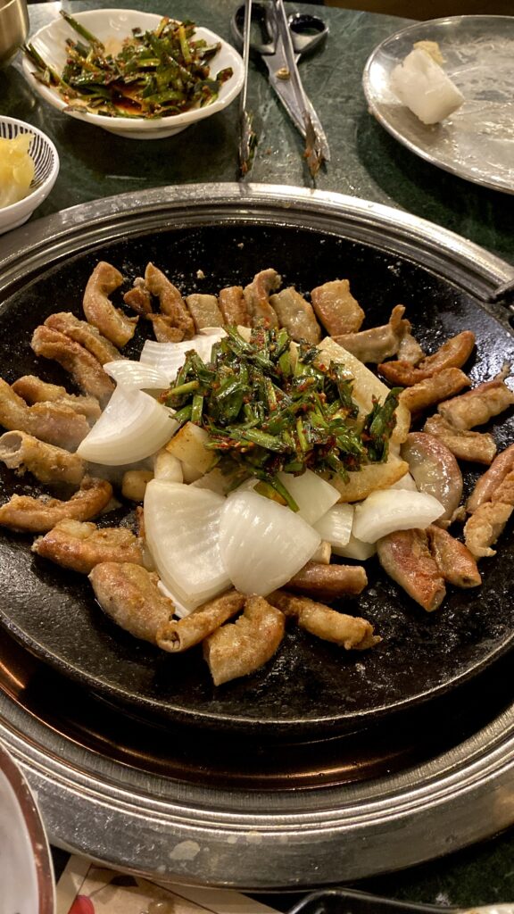 grilled beef intestine